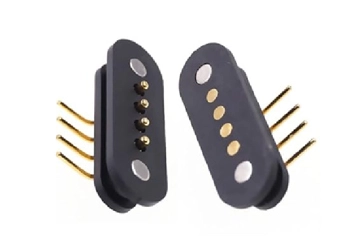 Conector pin POGO con resorte cargado con imanes